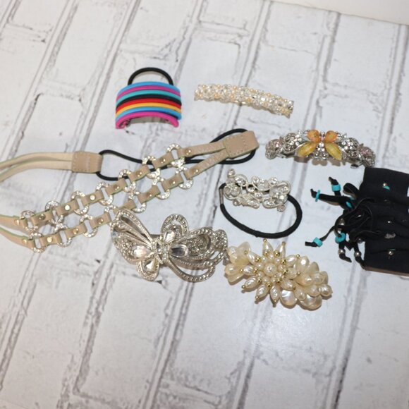 💕✨ 8-Piece Hair Accessory Bundle – Bands, Clips & Headband Mix & Match · - Picture 3 of 4